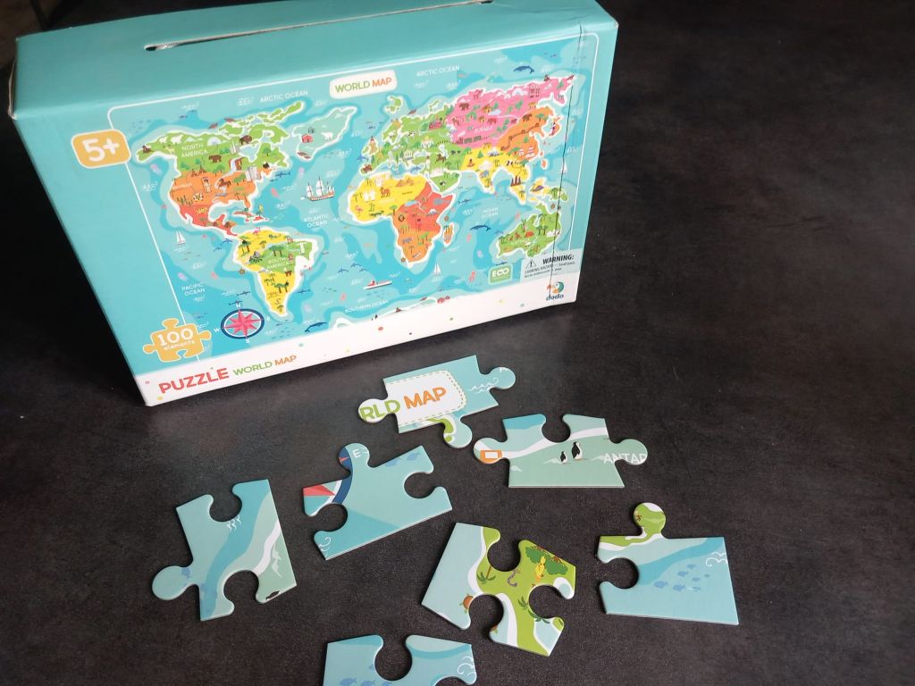 puzzle 100 pièces carte du monde